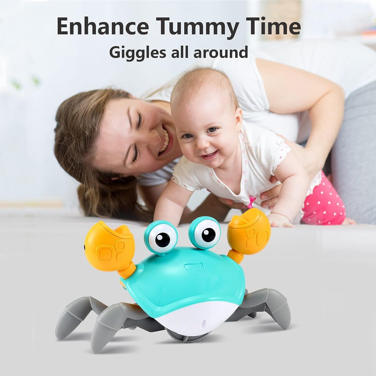 Crawling Crab Baby Toy - Infant Toy - Baby Boy Learning to Crawl from 6 Months. Walk Toddler from 36 Months.