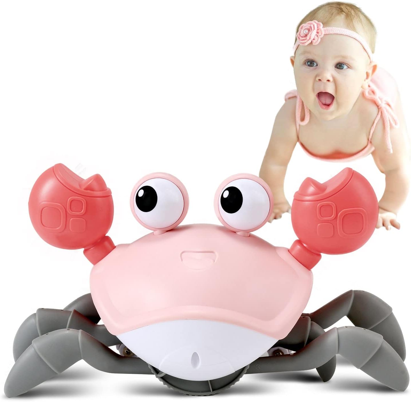 Crawling Crab Baby Toy - Infant Toy - Baby Boy Learning to Crawl from 6 Months. Walk Toddler from 36 Months.
