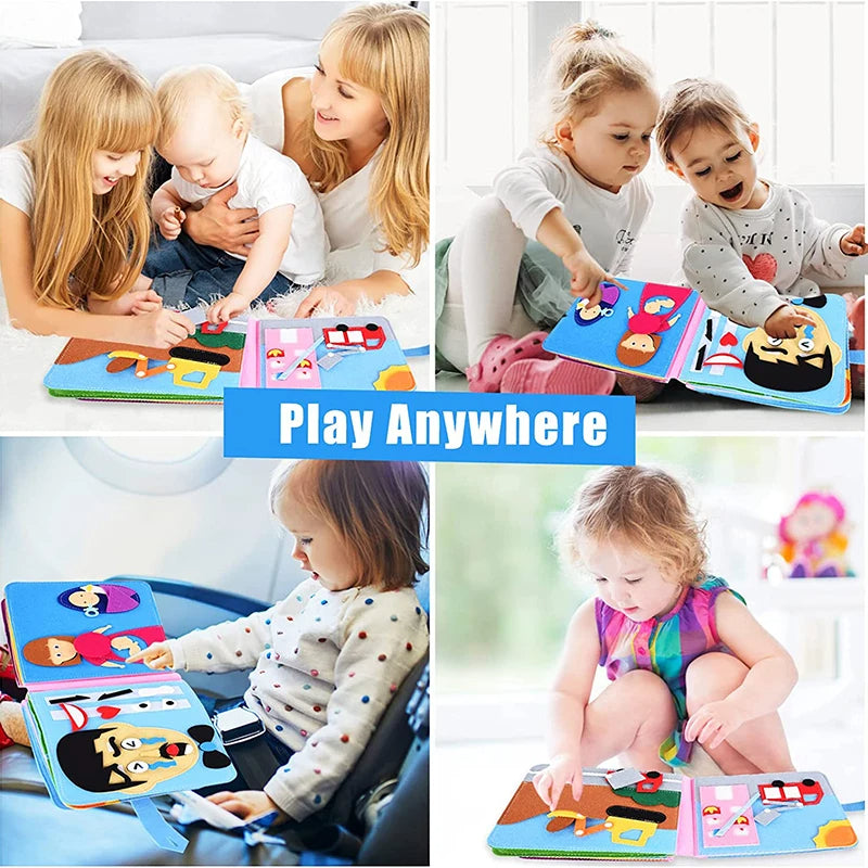 Montessori Baby Busy Board 3D for Children 0-3 Years